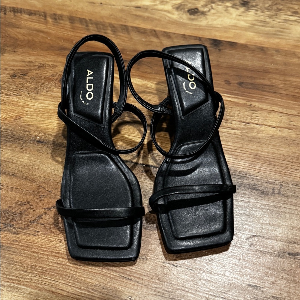 ALDO Black Strappy Heels